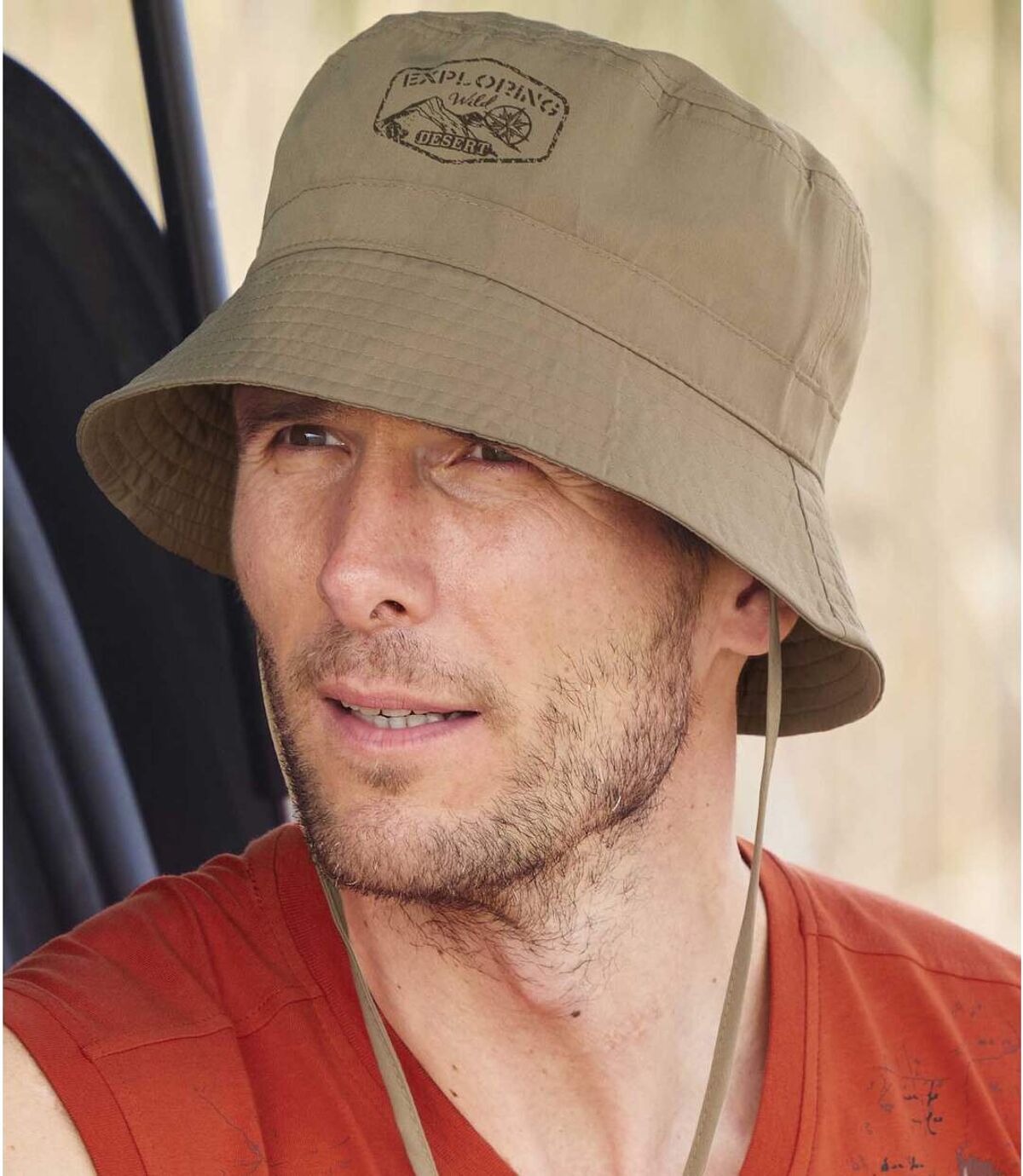 Men's Beige Explorer Hat Atlas For Men