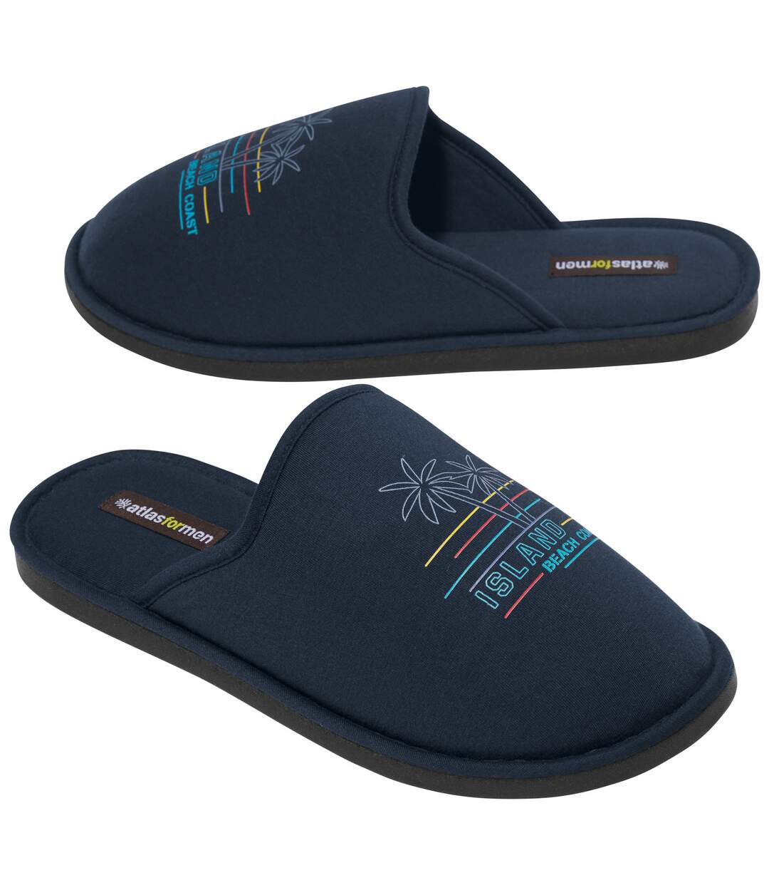 Men's Navy Summer Island Slippers