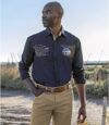 Men's Long Sleeve Poplin Shirt - Navy Atlas For Men