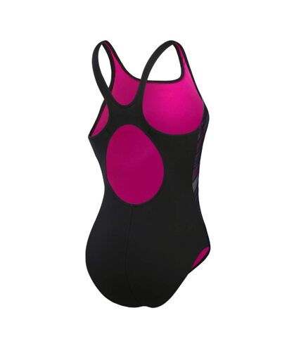 Maillot de bain 1 pièce hyperboom placement femme noir / rose Speedo