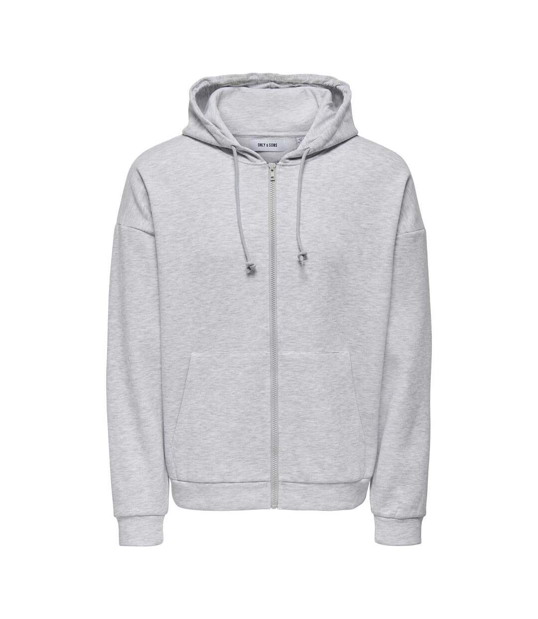 Sweat zippé gris homme only & sons chase - l-1