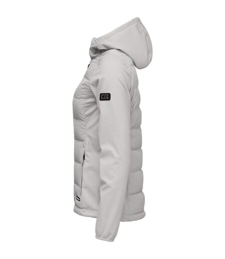 Womens/ladies Oak Harbor Hooded Jacket Silver Cutter & Buck