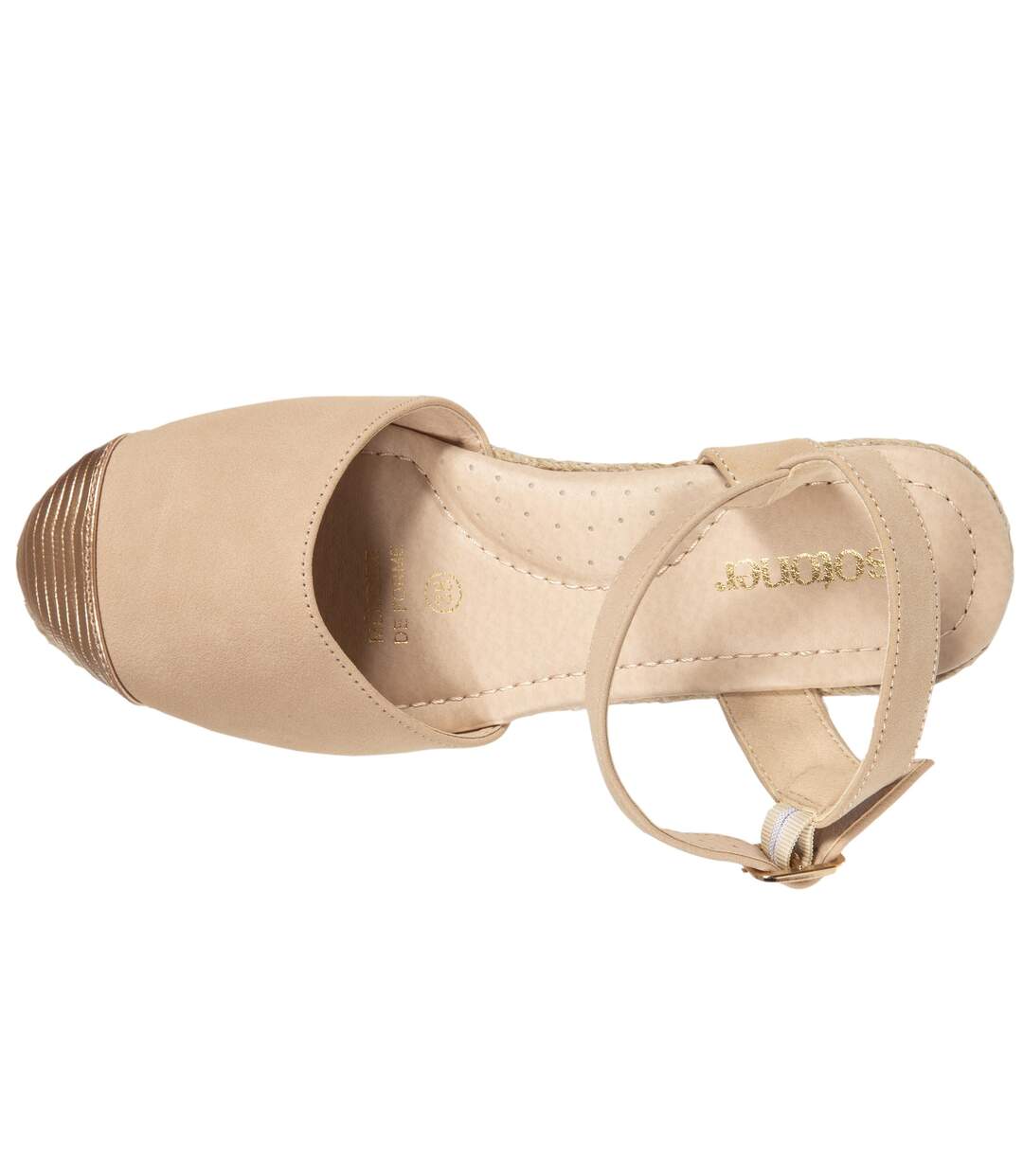 Isotoner Ballerines femme à talon de 6 cm, ultra confortable, semelle à mémoire de forme