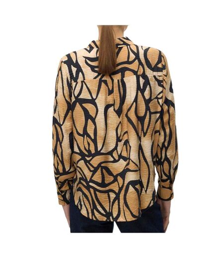 Chemisier noir/marron à motifs femme vero moda martha - s