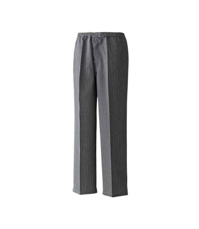 Premier Unisex Adult Checked Chef Trousers (Black/White)