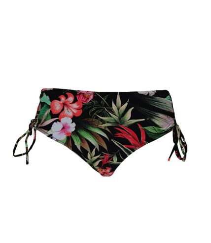 Womens/ladies floral front tie bikini set black Debenhams