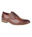 Goor Mens Capped Lace Oxford Brogue Shoes (Mid Brown) - UTDF1189