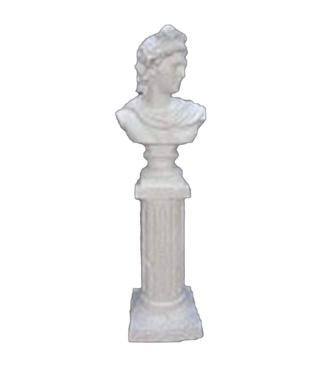Statue buste blanc en magnésia 19 x 16 x 63.5 cm-1