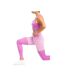 Legging Motif/style À Rayures Femme Violet Clair Gym Hero-1
