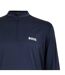 Mens Performance Quarter Zip Long-sleeved Top Grey Boss-1