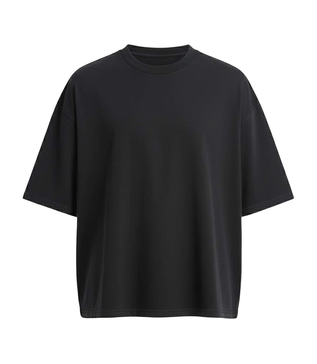T-shirt Motif/style Rectangulaire Homme Noir Sombre Awdis-2