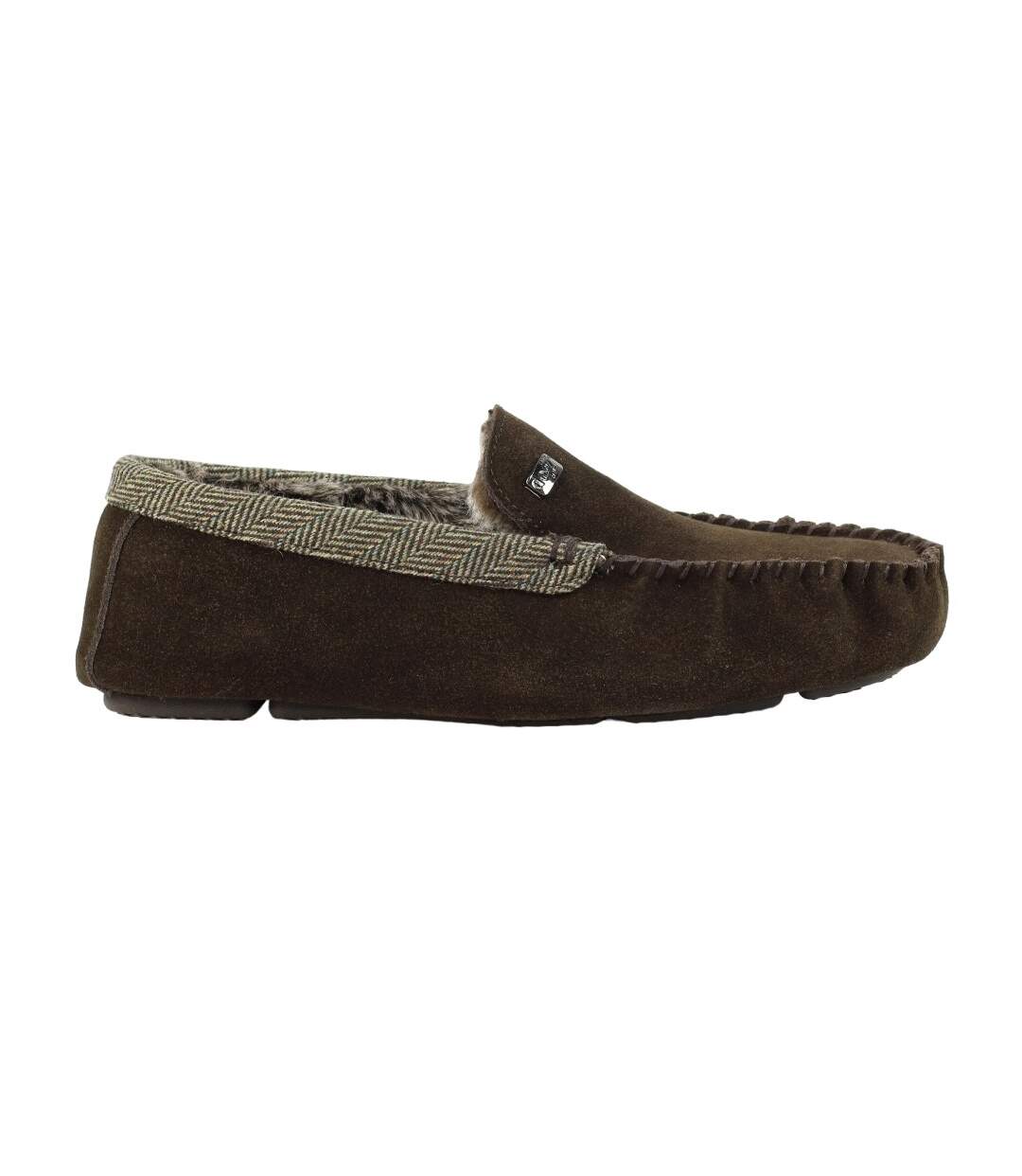 Chaussons worley homme marron Lazy Dogz