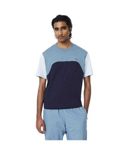 Mens Colour Block Jersey T-shirt Navy Lacoste