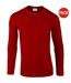 Lot de 5  t-shirts manches longues hommes rouge Gildan-1