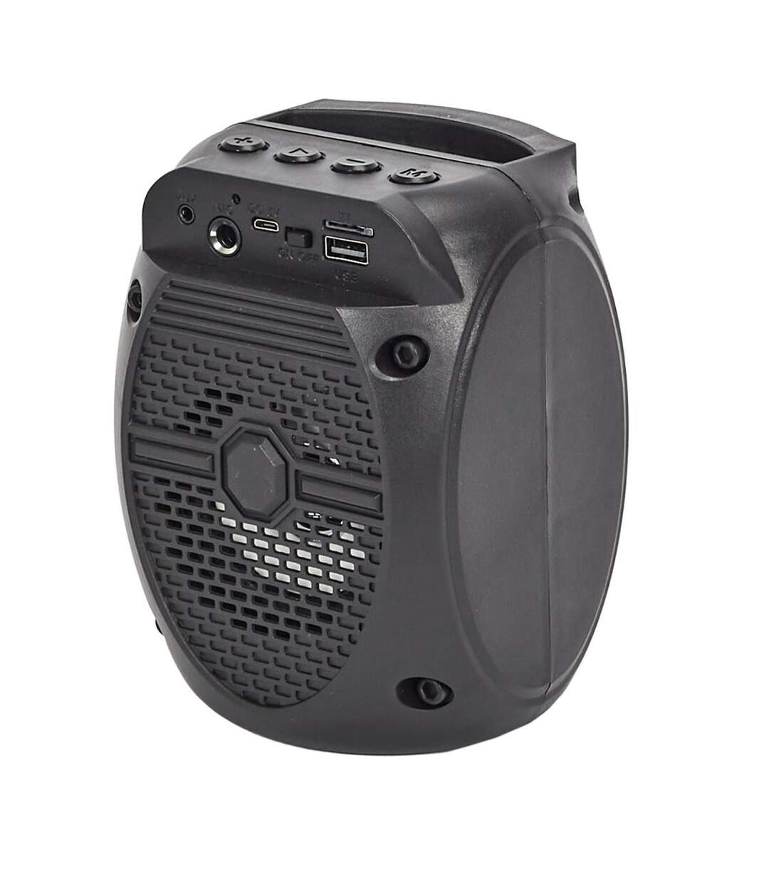 Enceinte Sans Fil Karaoké & Micro 15cm Noir-2