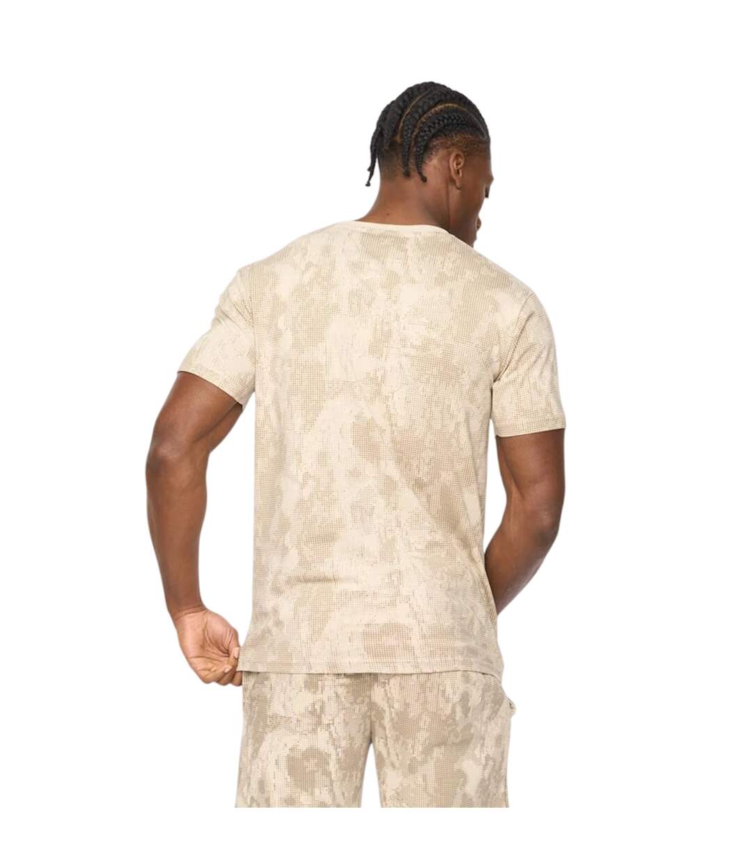 T-shirt Motif/style Camouflage Bardon Homme Gris Pâle Camouflage Crosshatch-3