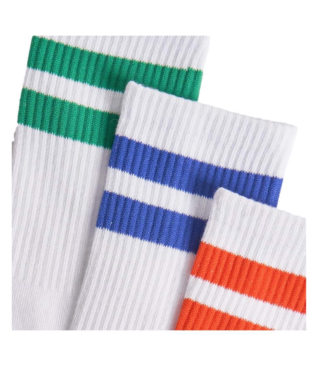 X3 paires de chaussettes blanc jack & jones tennis socks 3-2