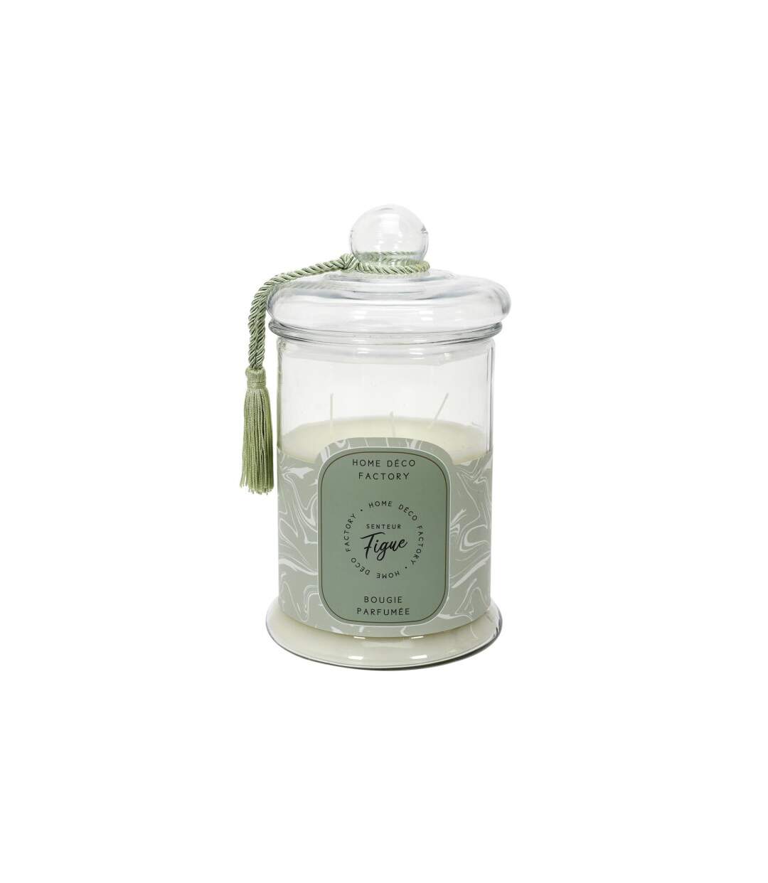 Bougie Parfumée en Verre Bonbonnière 29cm Figue-1