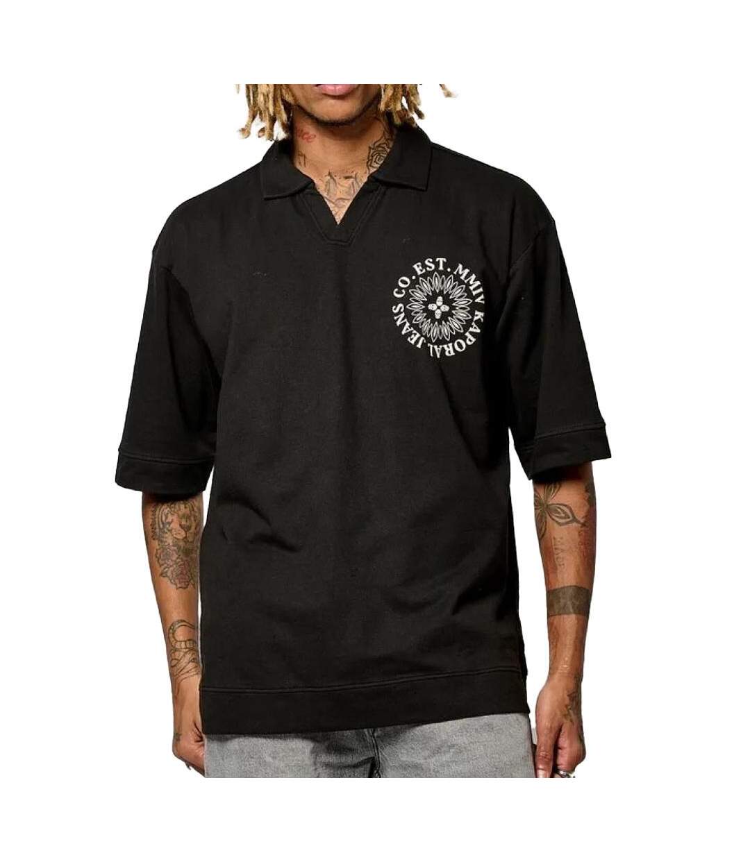 Polo noir homme kaporal jamba-1