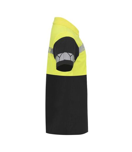 Polo Progression Homme Noir Jaune Projob