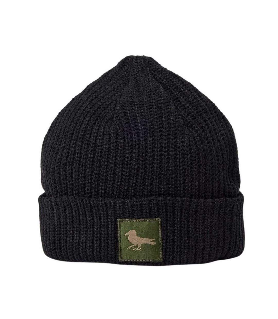 Unisex Adult Ladera Ribbed Beanie Jet Black Modern Amusement-1