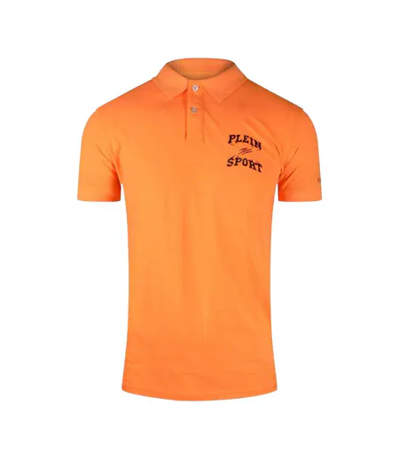 Polo Motif/style Logo Homme Orange Plein Sport