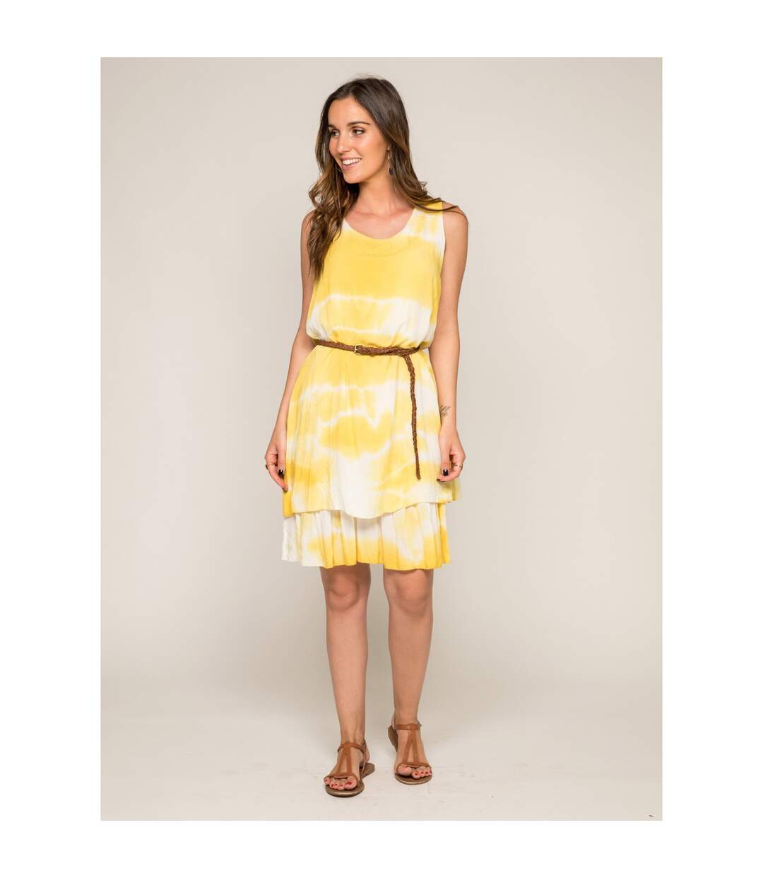 Robe courte imprimée IGNES - Dona X Lisa-4