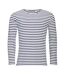 T-shirt Marine Homme Blanc Bleu Marine SOLS-1
