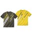 Pack of 2 Men's Graphic T-Shirts - Bronze Yellow