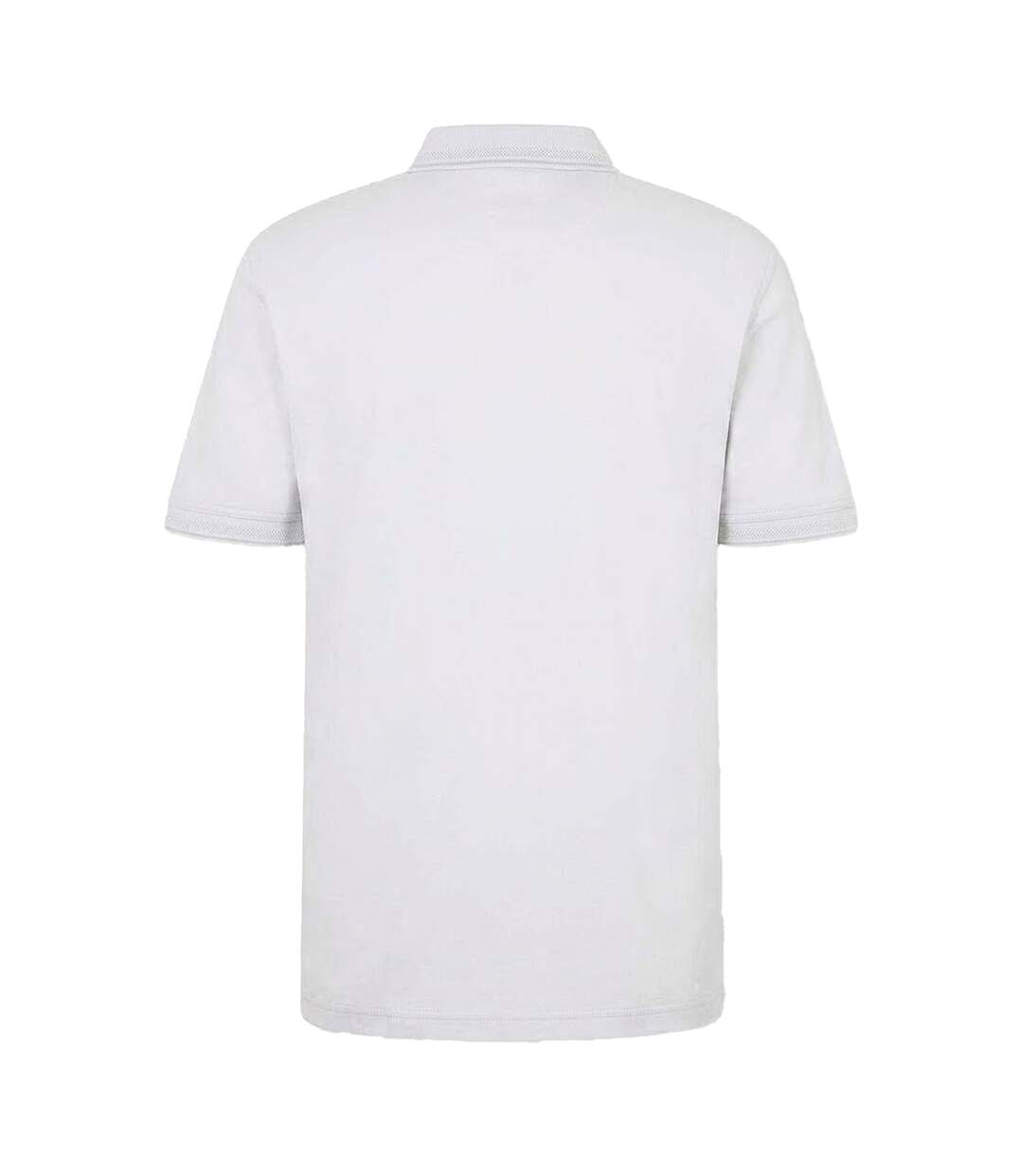 Mens Interlock Short-sleeved Polo Shirt Light Grey Pastel Grey Boss-2