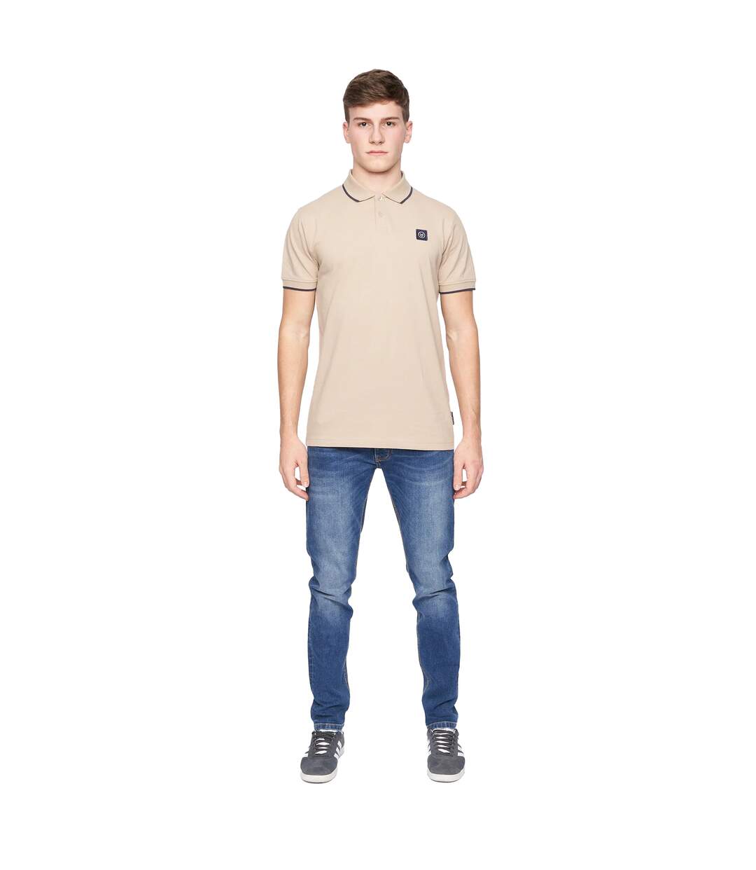 Polo Wilkins Homme Beige Gris Duck And Cover-1