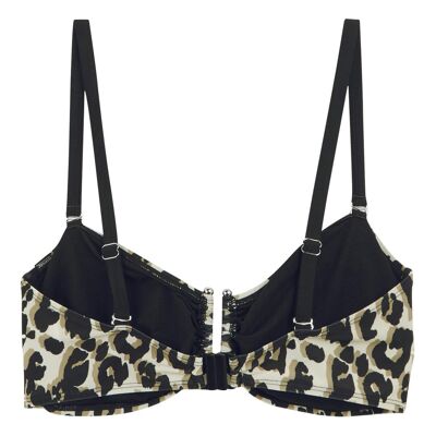 Womens/ladies aceana iii leopard print bikini top natural Regatta