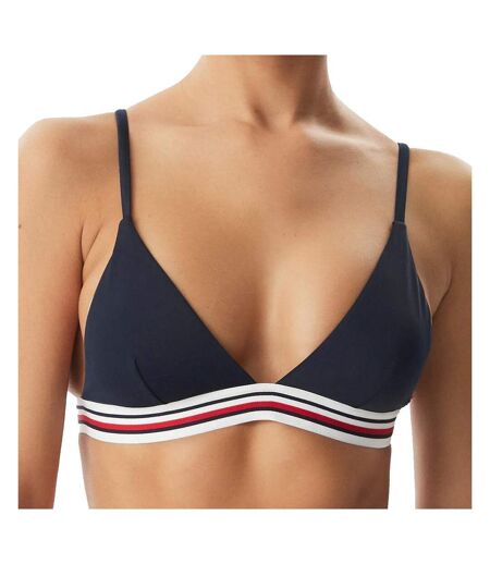 Haut de bikini marine femme tommy hilfiger triangle