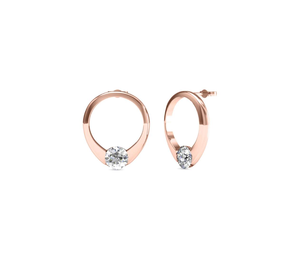 Boucles d'oreilles Mini Ring, Cristal d'Autriche-1