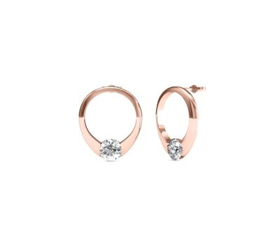 Boucles d'oreilles Mini Ring, Cristal d'Autriche