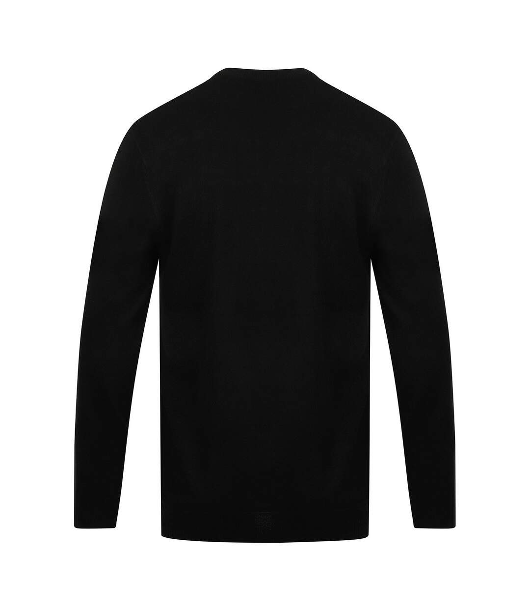 Mens acrylic v neck sweatshirt black Henbury