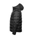 Unisex adult lite hooded padded jacket black Tee Jays