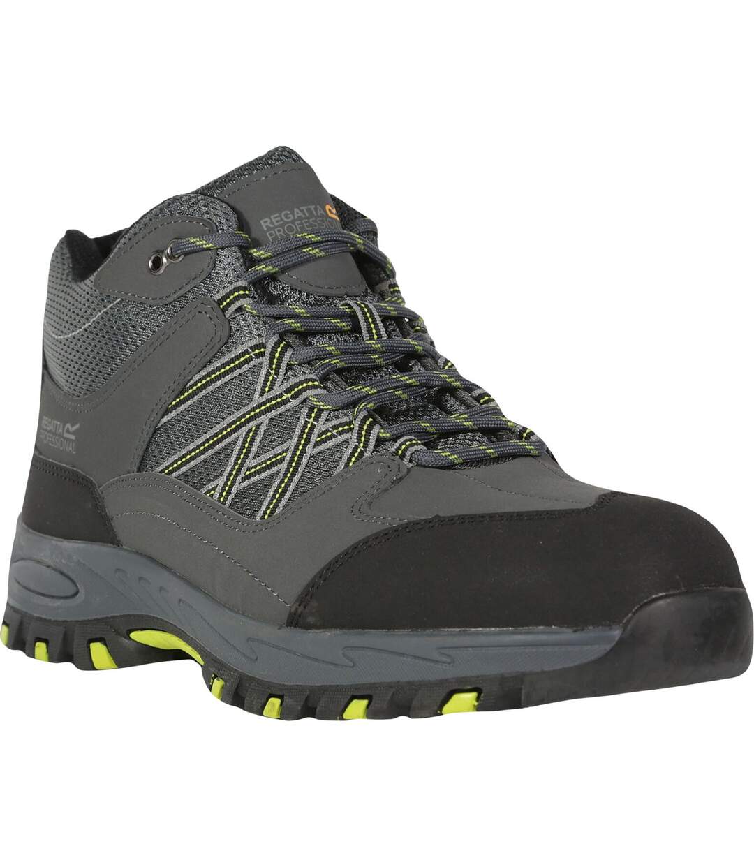 Chaussures Montantes De Sécurité Sandstone Homme Gris Vert Néon Regatta-1