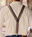 Men's Beige & Brown Suspenders Gift Set