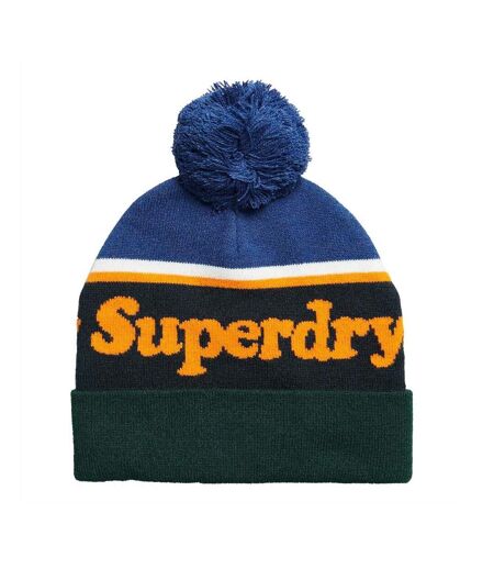 Bonnet Marine/Vert/Orange Femme Superdry Beanie - Taille unique