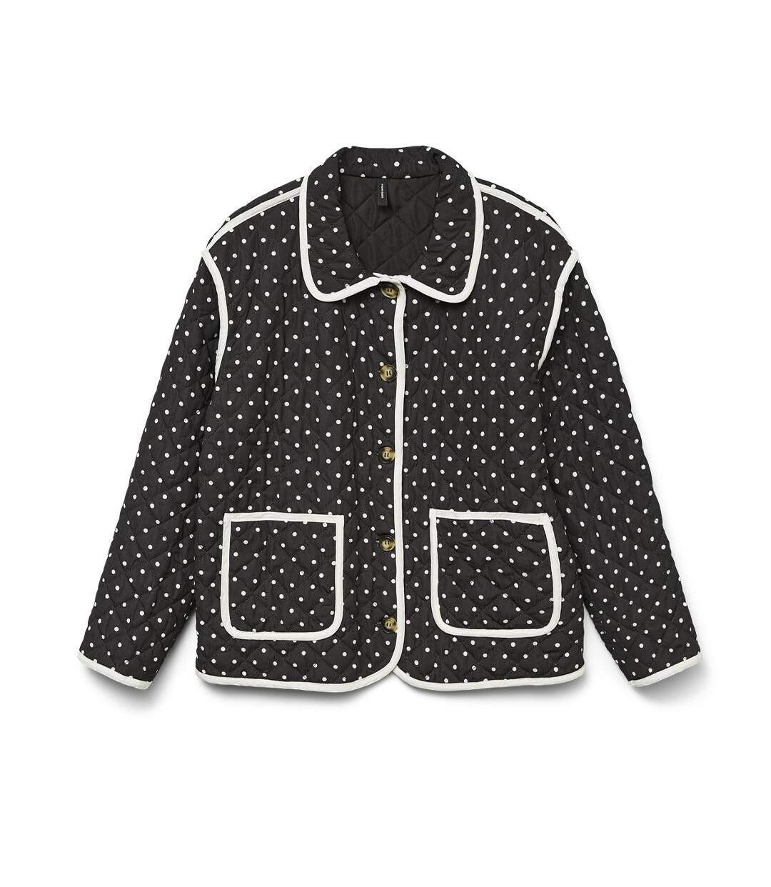 Veste noir à pois femme vero moda anne - l-3