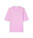 Womens/ladies Cotton Soft 3/4 Sleeve T-shirt Pink Lacoste-1