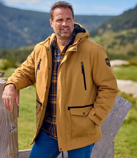 Men's Ochre Multi-Pocket Parka