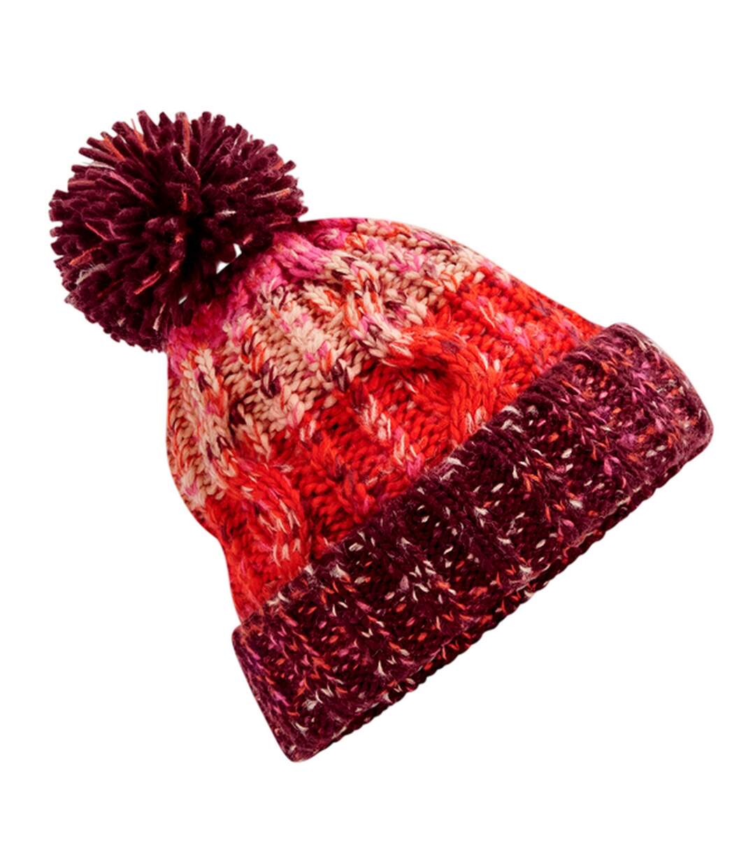 Bonnet Motif/style Tire-bouchon Rouge Bordeaux Beechfield-2