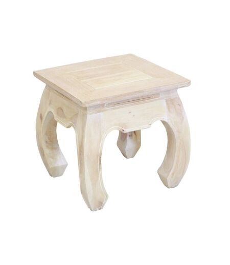 Table basse en acajou blanchi OPIUM 45 x 45