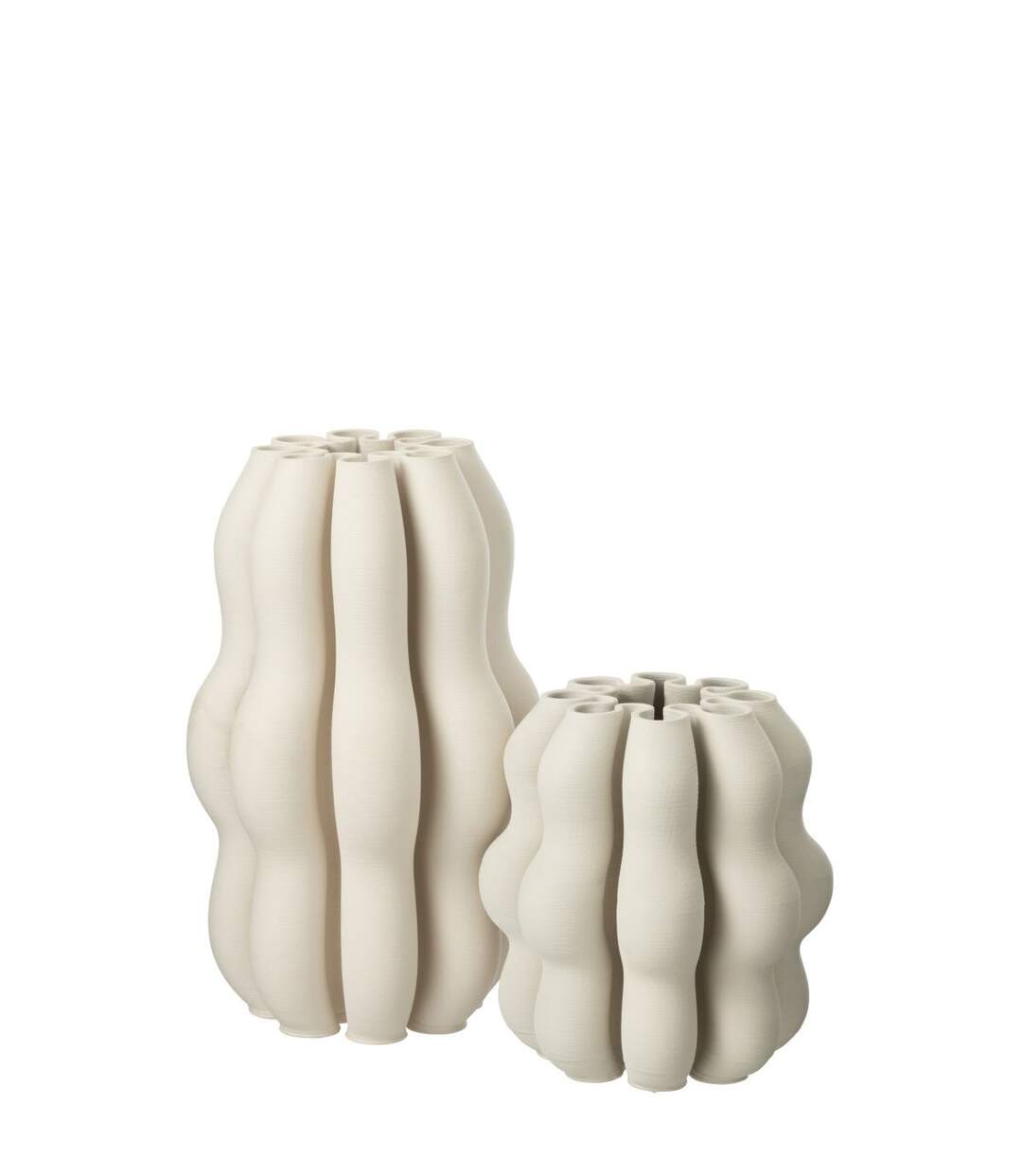 Vase Design en Céramique Naos 40cm Beige-2