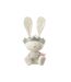 Paris Prix - Tirelire Enfant lapin Assis 29cm Blanc & Gris