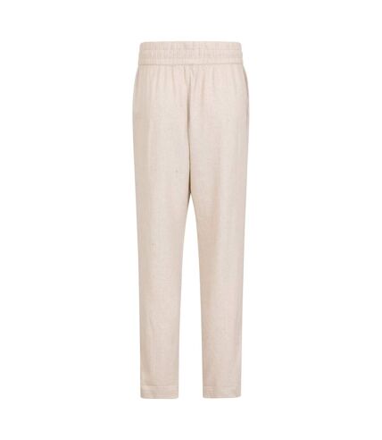 Womens/ladies breeze linen blend trousers beige Mountain Warehouse