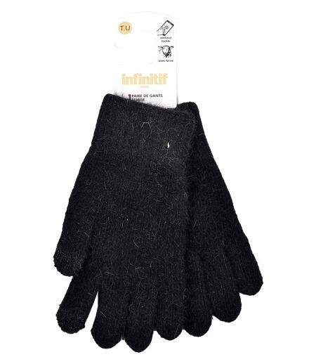 Gants Femme INFINITF 0675 ANGORA NOIR