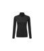 Womens/ladies Long Sleeve Performance Quarter Zip Top Black TriDri-1